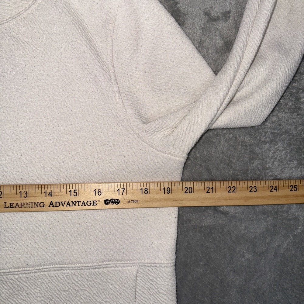Prana Sweatshirt‎ Womens Small Cream Pullover Sunrise Crewneck Pocket Textured - Picture 9 of 11